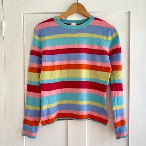 Garnet Hill Striped Cashmere Sweater